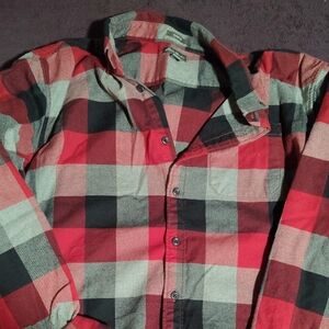 Eddie Bauer Red and Black Checkered Shirt